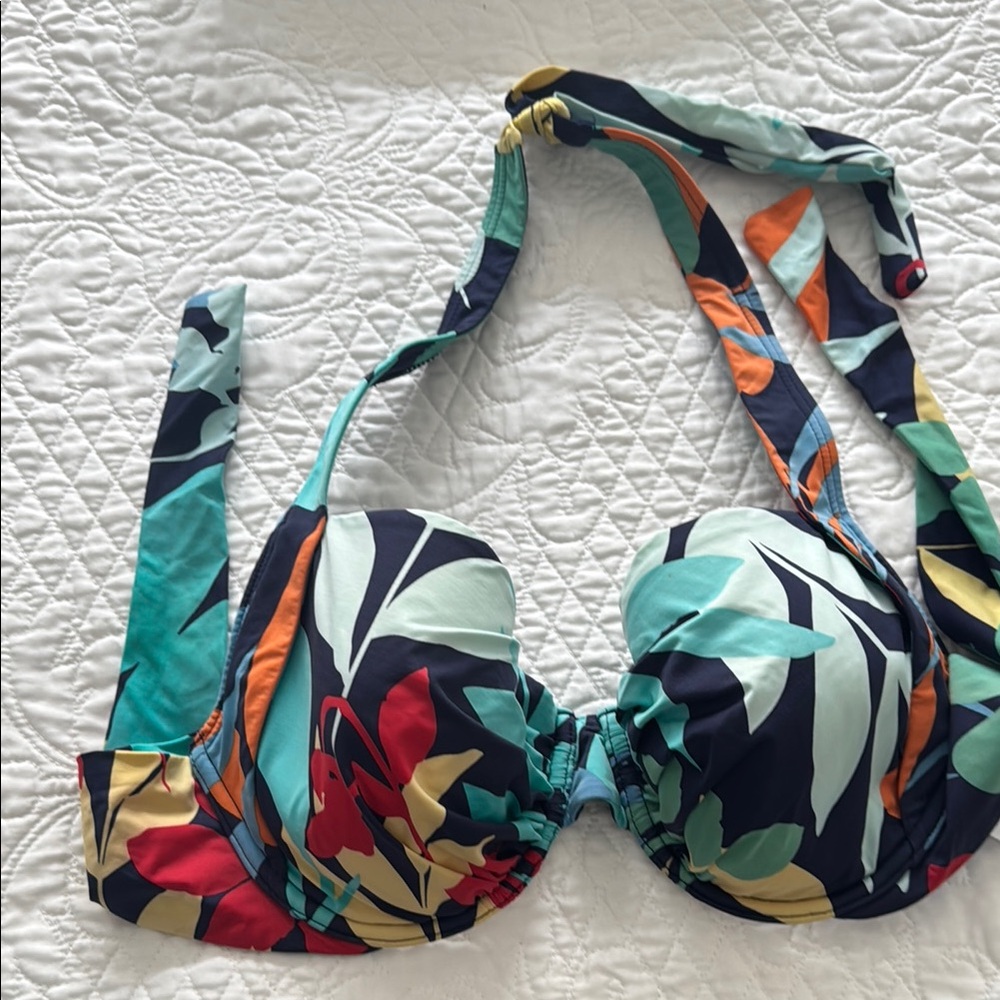 Tommy Bahama Blue and Green Bikini Top